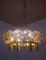 Lámpara de araña Palwa de cristal Swarovski y latón bañado en oro de 24k, años 70, Germany, Imagen 9