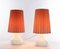 White Holmegaard Glass Table Lamps by Kyllä Svanlund, 1960s, Denmark, Set of 2 2