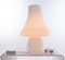 Lampada da tavolo grande a fungo in vetro di Murano bianco di De Majo, anni '60, Immagine 4