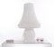 Huge Mushroom Table Lamp in White Murano Glass from De Majo, 1960s 3