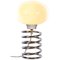 Lámpara de mesa Spirale pequeña de vidrio y metal cromado de Ingo Maurer Design M, 1965, Imagen 1