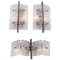 Wall Lights in Faceted Crystal & Nickel, 1960s, Austria, Set of 3 1