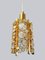 Lampadario piccolo Palwa in cristallo e ottone dorato, anni '60, Germania, Immagine 2