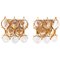 Palwa Wall Sconces in Gold-Plated Brass & Crystal Glass, 1960s, Set of 2, Image 1