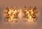 Apliques de pared Palwa de latón chapado en oro y cristal, años 60. Juego de 2, Imagen 3