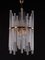 German Chandelier with Glass Rods & Brass from Palwa, 1960s, Image 6