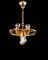 German Chandelier with Glass Rods & Brass from Palwa, 1960s, Image 8
