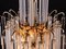 Lámpara de araña alemana con barras de cristal y latón dorado de Christoph Palme para Palwa, años 60, Imagen 7