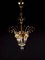 Lampadario con aste in cristallo e ottone dorato di Christoph Palme per Palwa, Germania, anni '60, Immagine 10