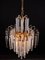 German Chandelier with Crystal Rods & Gilt Brass by Christoph Palme for Palwa, 1960s 6