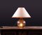 Lámpara de mesa alemana de cristal de Murano ámbar y latón de Peill & Putzler, años 60, Imagen 5