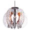 Italian Pendant Lamp in Murano Glass & Chrome by Carlo Nason for Mazzega, 1960s, Image 1