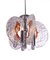 Italian Pendant Lamp in Murano Glass & Chrome by Carlo Nason for Mazzega, 1960s 2