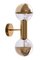 Golden Sputnik Wall Sconce in Glass & Brass by Motoko Ishii for Staff, Germany, 1970s, Image 2