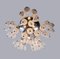 Large Italian Starburst Flush Mount Ceiling Lamp in Bubble Glass & Chrome, 1960s 5