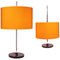 Verstellbare Tischlampen in Orange von Staff Leuchten, Germany, 1960er, 2er Set 1