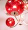 Italian Silver-Plated Sputnik Chandelier with Cranberry Murano Glass Globes, 1960s 4