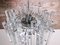 German Iced Glass Chandelier with Crystal Rods & Chrome from Kinkeldey, 1960s, Image 4