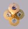 Wall Sconces with Murano Glass Balls on Iced Discs from Venini, 1960s, Italy, Set of 2 2
