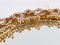 Espejo alemán retroiluminado dorado con cristales de Swarovski y latón de Palwa, años 60, Imagen 5