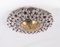 Small French Flush Mount Ceiling Light in Amethyst & Clear Crystal, 1940s 2