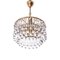 Vintage Teardrop Chandelier in Crystal Glass & Brass, 1960s, Image 8