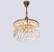 Vintage Teardrop Chandelier in Crystal Glass & Brass, 1960s 2