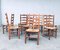 Brutalist Oak & Paper Cord Dining Chairs, 1940s, Belgium, Set of 8, Image 17
