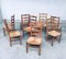 Brutalist Oak & Paper Cord Dining Chairs, 1940s, Belgium, Set of 8 19