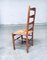 Brutalist Oak & Paper Cord Dining Chairs, 1940s, Belgium, Set of 8 2