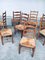 Brutalist Oak & Paper Cord Dining Chairs, 1940s, Belgium, Set of 8, Image 15