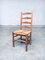 Brutalist Oak & Paper Cord Dining Chairs, 1940s, Belgium, Set of 8 12