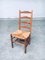 Brutalist Oak & Paper Cord Dining Chairs, 1940s, Belgium, Set of 8 13