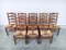 Brutalist Oak & Paper Cord Dining Chairs, 1940s, Belgium, Set of 8, Image 20
