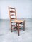 Brutalist Oak & Paper Cord Dining Chairs, 1940s, Belgium, Set of 8 1
