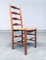 Brutalist Oak & Paper Cord Dining Chairs, 1940s, Belgium, Set of 8 6