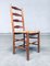Brutalist Oak & Paper Cord Dining Chairs, 1940s, Belgium, Set of 8, Image 6