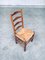 Brutalist Oak & Paper Cord Dining Chairs, 1940s, Belgium, Set of 8 9