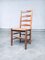 Brutalist Oak & Paper Cord Dining Chairs, 1940s, Belgium, Set of 8 11