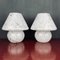 Lampes de Bureau Mushroom en Verre Murano, Italie, 1970s, Set de 2 1