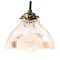 Industrial Clear Ribbed Glass Pendant Lamp from Holophane, Image 1