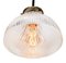 Industrial Clear Ribbed Glass Pendant Lamp from Holophane 2