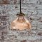 Industrial Clear Ribbed Glass Pendant Lamp from Holophane 4