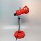 Lámpara de mesa roja de Veneta Lumi, Italy, años 70, Imagen 3