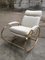 Mid-Century Modern Italian Gilt Metal Rocking Chair with Original Fabric Cushion by Guido Faleschini, 1970s 3