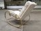 Mid-Century Modern Italian Gilt Metal Rocking Chair with Original Fabric Cushion by Guido Faleschini, 1970s, Image 5