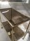 Mid-Century Modern French Gilt Metal & Faux Bamboo Bar Cart with Smoked Glasses by Maison Baguès, 1960s 4