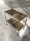 Mid-Century Modern French Gilt Metal & Faux Bamboo Bar Cart with Smoked Glasses by Maison Baguès, 1960s 3