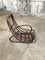 Dunkelbrauner italienischer Mid-Century Modern Sessel aus Bambus & Stoffkissen, 1970er 10