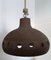 Vintage Rustic Brown Ceramic Ceiling Lamp with Unglazed Exterior & Glazed Interior from Zicoli Limbach, 1970s 5
